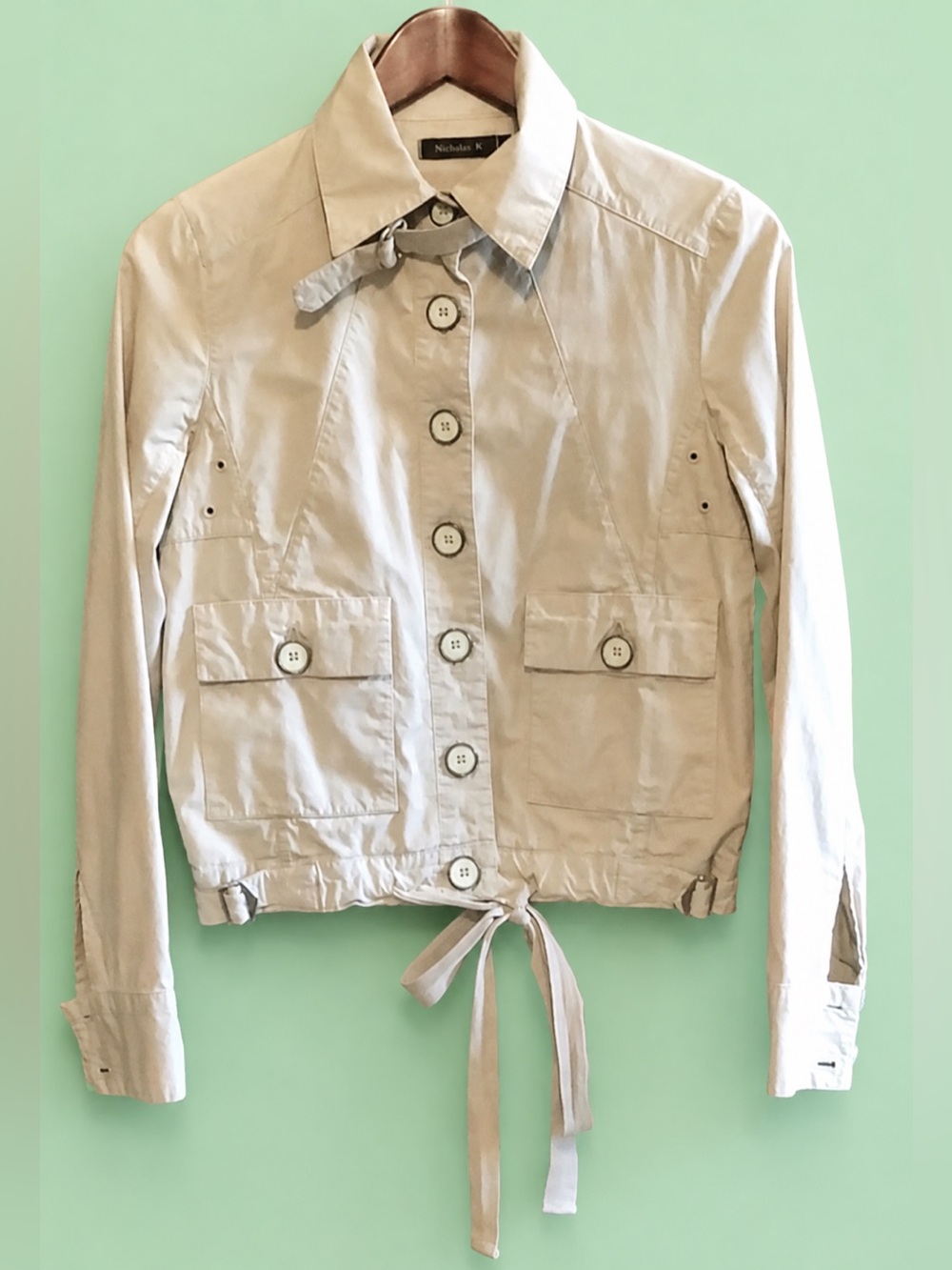 LADIES NICHOLAS K NICHOLAS KIRKWOOD TAN SPRING / FALL JACKET - EXTRA SMALL